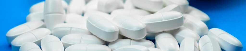 White Tablets Close Up View