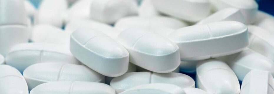 White Tablets Close Up View