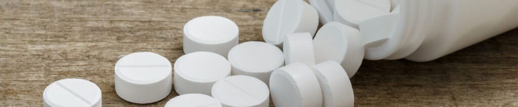 White Tablets Spilled From Bottle