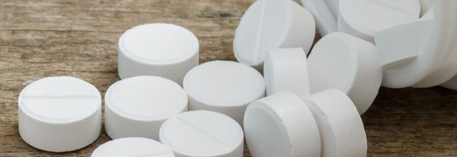 White Tablets Spilled From Bottle