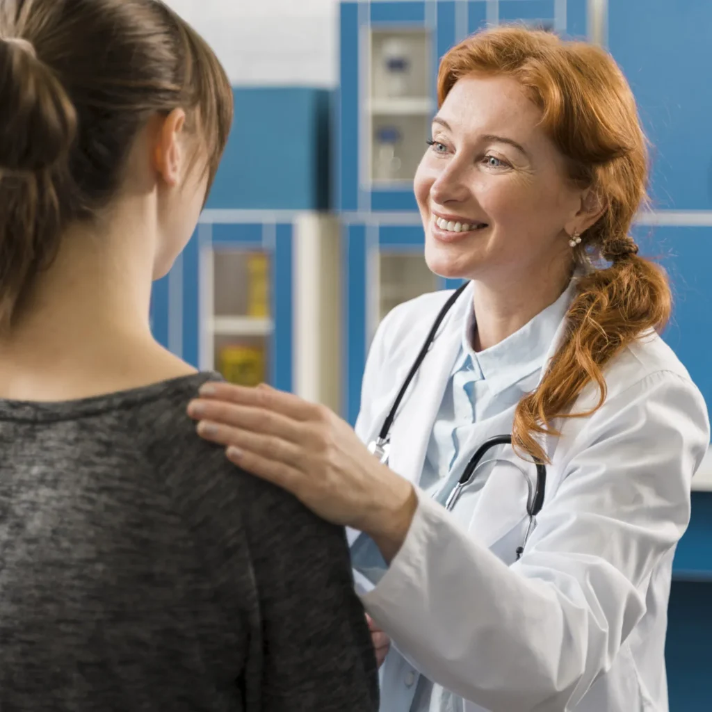 Doctor Comforting Patient During Consultation