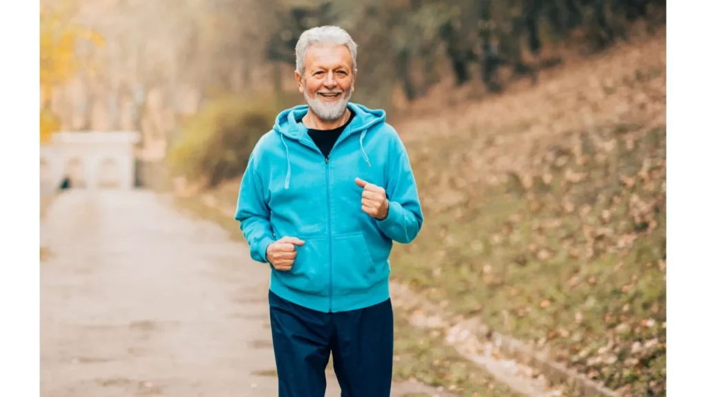Senior Man Jogging Outdoors