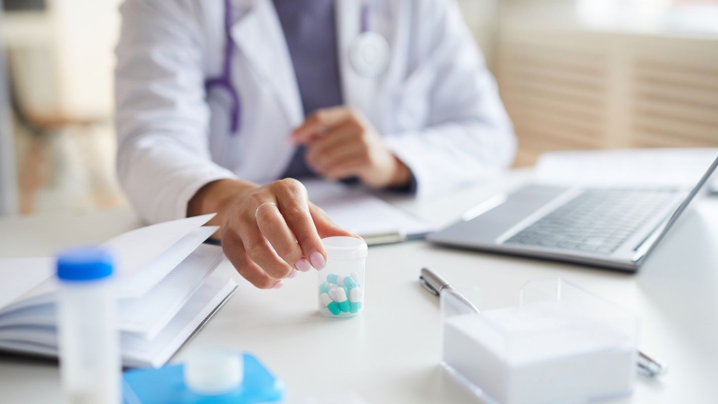 Doctor Reviewing Benzodiazepine Medication Dosage